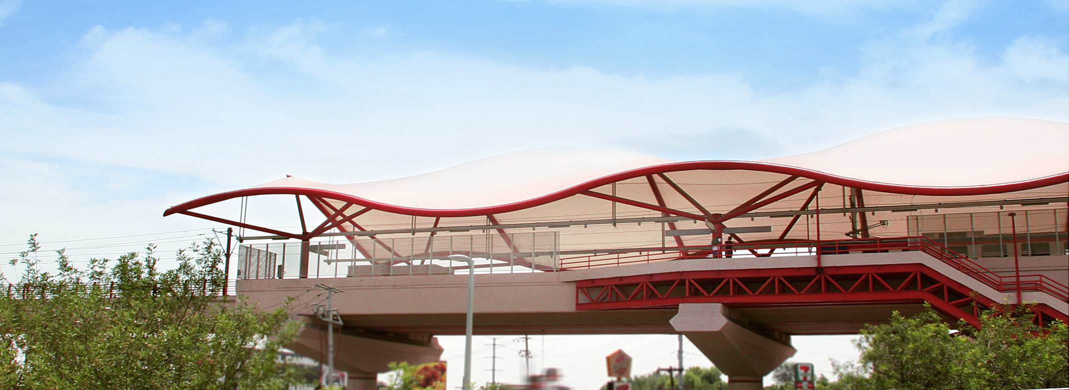 Birdair PTFE tensile membrane structure